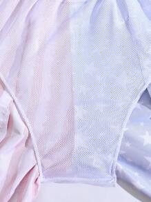 Surfspeed Men's Vacation American Flag Print Drawstring Elastic Waist Loose Beach Shorts - Multicolor - View 6