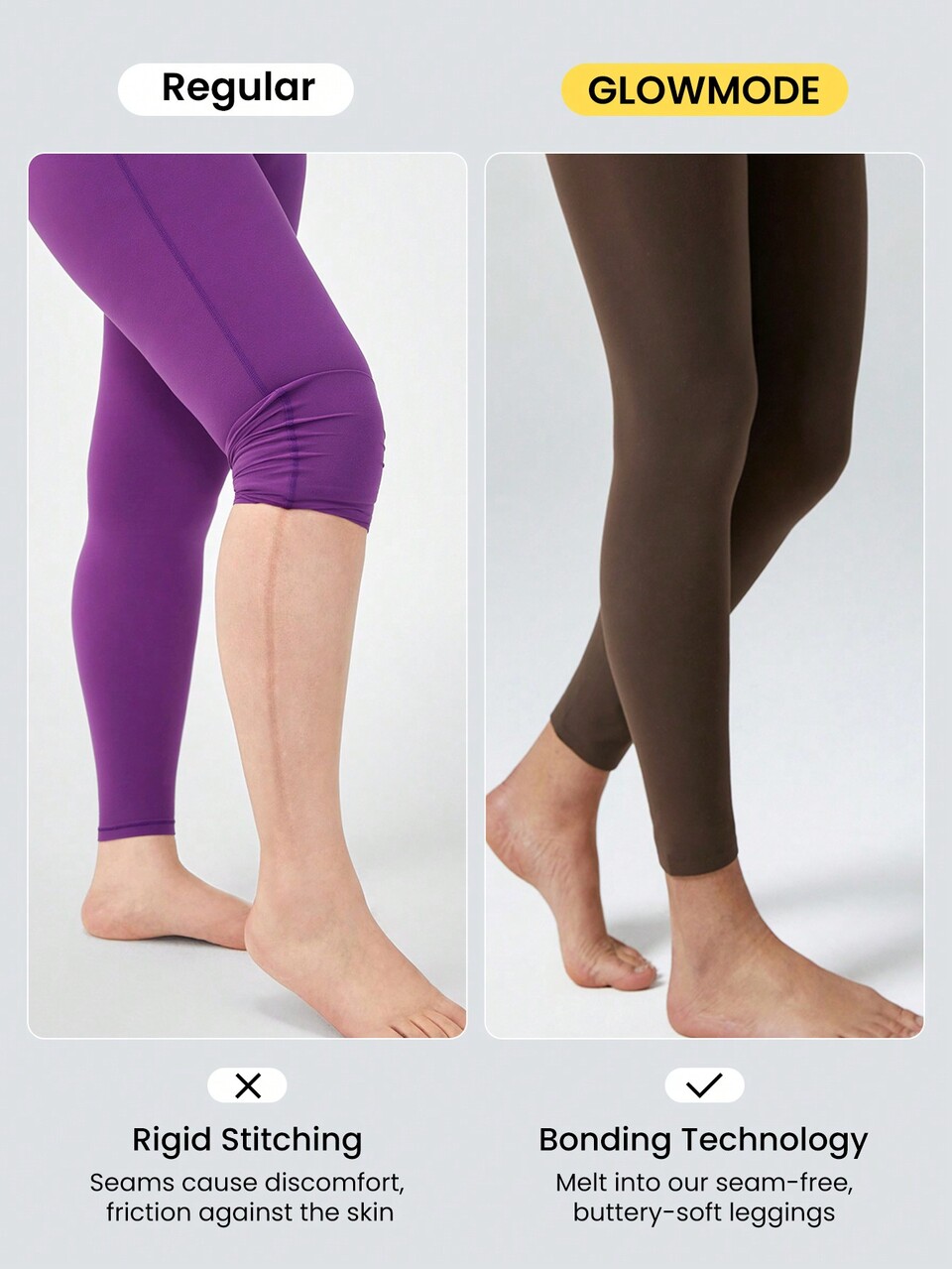 24" FeatherFit™ Keep It Classic Seam-Free High Waist Long-Lasting Comfort Back Pocket Leggings Low Impact Yoga Pilates Gym Spring Summer