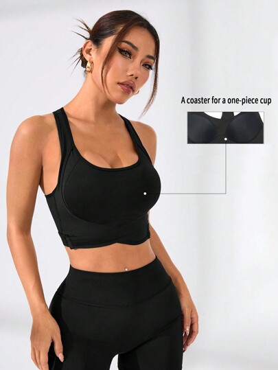 Easithlete High Intensity Sports Bra, Seamless Cup Cross Closure, Shock Proof Anti Impact, Professional Exercise Underwear Running, Yoga, Fitness Training view 4