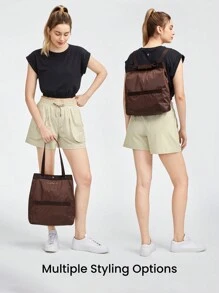 GLOWMODE 12L Backpack Shoulder Bag Commuting Travel Office Tennis - Chocolate Brown - View 6