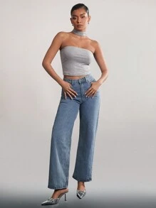 Hauture 百搭两穿式吊带和抹胸 - 灰色 - 查看 4