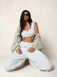 MISSGUIDED Baggy Fit White Jean - White - View 3