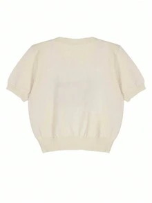 Versatile Simple Daily Knitted Women Sweater - Apricot - View 5