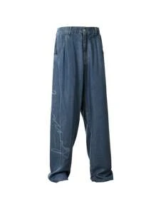 BJHG Men's Lightweight And Cool Jeans For Summer, Design - Blue - View 3
