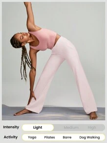 GLOWMODE 29" FeatherFit™ Ease Into It Wide Leg Ultra High-Waist Leggings With Pocket Fall Fall Winter