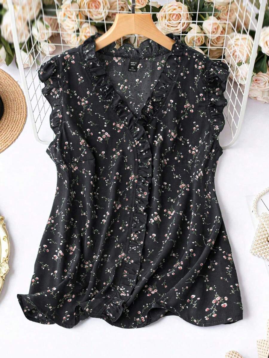 Chemise Oversize En Mélange Soie à Motif Floral - Taille XL, Fabriquée En Italie, Manches Longues