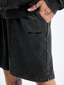 Manfinity VCAY Men's Loose Fit Hooded Knitted Jacket, Fry Snow Pattern Design