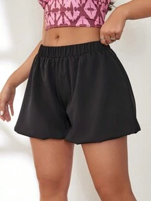 Y2K Street Elastic High Waist Daily Casual Bloomer Mini Shorts