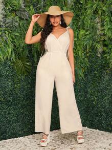 SHEIN SXY Sexy und eleganter rückenfreier Damen Jumpsuit mit langem Camisole