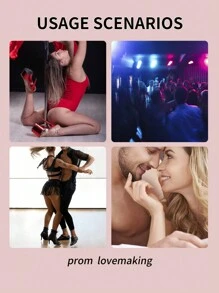 大尺寸女士粉色內衣配件 1對圓形乳頭貼 - 玫紅色 - 查看 4