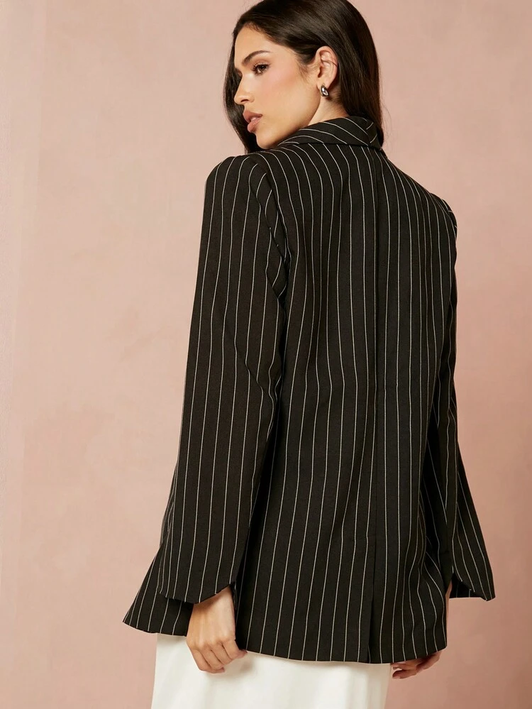 Tube Top With Single Shawl Collar Blazer Set