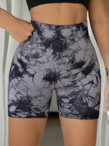SHEIN Sport Studio 3pcs Women's Solid Color Printed Simple Casual Sports ShortsWomen Sweat Shorts, Gym Short, Biker Short