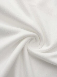 Quare-Neck Bow Accent Slim-Fit Crop Tank Top - White - View 7