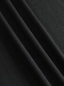Manfinity Dauomo Camiseta casual de verano para hombre con eslogan y estampado de carros, cuello redondo y mangas caídas