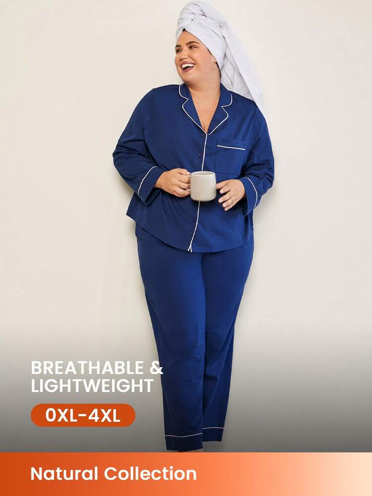 Plus Modal Pajama Lounge Set