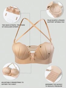 Women's Solid Color Wire-Free Bra, 1pc
