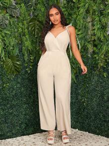 SHEIN SXY Sexy und eleganter rückenfreier Damen Jumpsuit mit langem Camisole