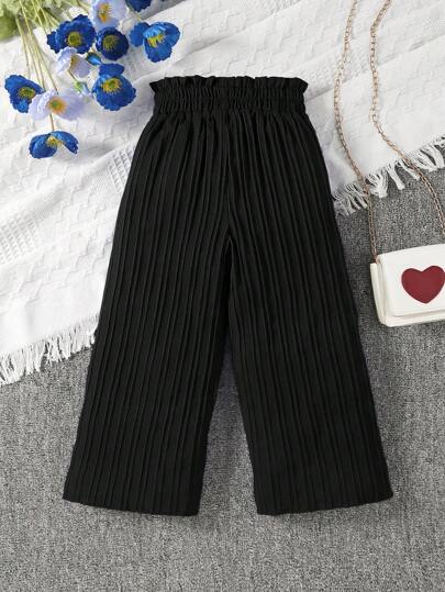 SHEIN Genkimix Kids Quần hàng ngày đơn giản màu trơn cho cô gái trẻ