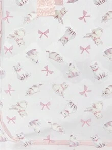 ROMWE Kawaii 蝴蝶結兔子透明女士手提包，沙灘袋330365 - 粉色 - 查看 4