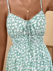 SHEIN Frenchy Váy cami đơn giản hàng ngày in ngẫu nhiên cho nữ - trắng - Xem 6