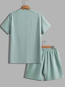 Aesthetic Post 男士常規尺寸綠色針織T恤套裝