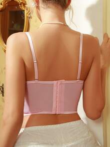 Women's Underwire Bustier Bra 1pc Pink - Pink - View 2