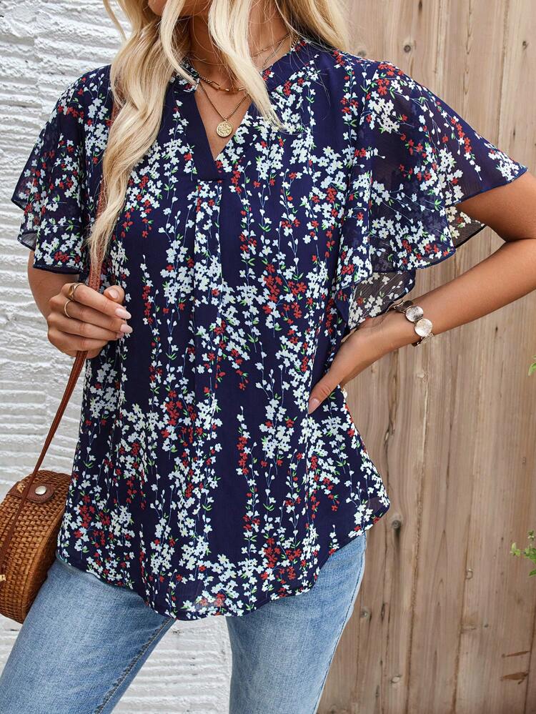 Women's Random Printed Simple Daily Summer Shirt Teacher Clothes Blouse