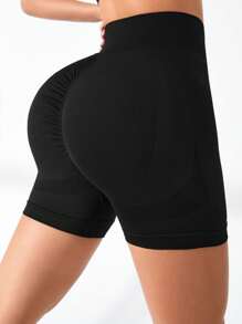SHEIN Sport Studio 3pcs Women's Solid Color Printed Simple Casual Sports ShortsWomen Sweat Shorts, Gym Short, Biker Short