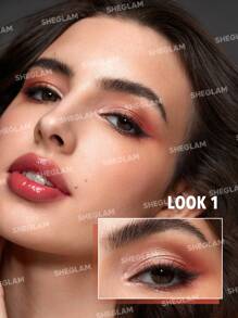 SHEGLAM مجموعة ظلال العيون Lots To Lava Palette 9 ألوان مطفية لامعة برتقالية بنية تدوم طويلاً بدون تلطخ ناعمة قابلة للدمج سهلة الارتداء ظلال العيون هدايا لعيد الميلاد والشتاء علامة تجارية جمال مكياج مستحضرات تجميل للنساء الفتيات مثالي لفصل الخريف الشتاء مثالي ل- Y2K أزياء أنيقة هدية حفلة جاهز أفضل لون