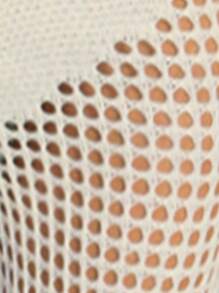 Zolique Two-Piece Beach Summer Halter Neck Cover Up Set - White - View 7