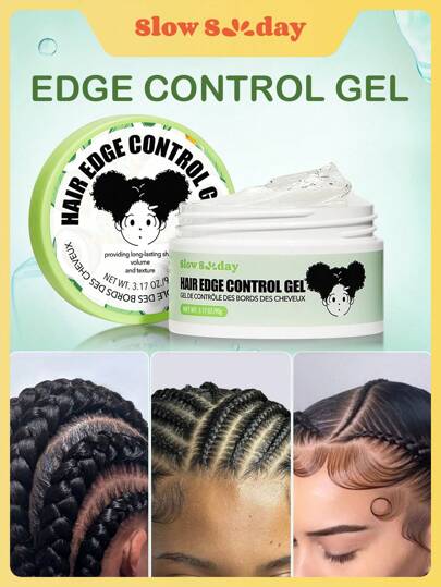 SlowSunday Hair Edge Control Gel, Wax Strong Hold Non-Greasy, Long-Lasting Hold, For Edge Broken Hair And Baby Hair, Suitable For All Hair Types, Perfect For Autumn And Winter Hair Care, Ideal For Holiday, Party, Travel, Outdoor Activity, Y2k Fashion, And Cosplay, Thanksgiving, Christmas, Variety Holiday Hairstyles