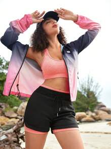 In My Nature 女士針織短褲，適用於戶外露營、遠足、城市通勤 - 黑色 - 查看 11