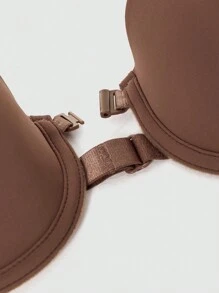 Snug Zone 素色抹胸鋼圈胸罩 - 巧克力棕 - 查看 3