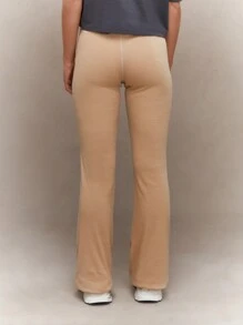 MISSGUIDED 高腰喇叭紧身裤 - 駝色 - 查看 2