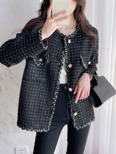 Women's Solid Color Long Sleeve Cardigan With Pockets