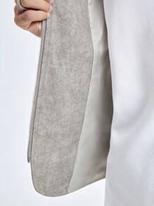 Manfinity RebelGame Men's Loose Woven Vest - Khaki - View 8