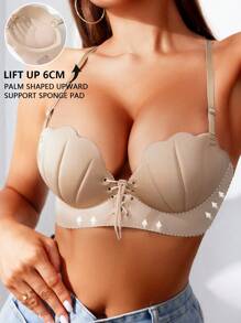 Women's Solid Color Wire-Free Bra, 1pc