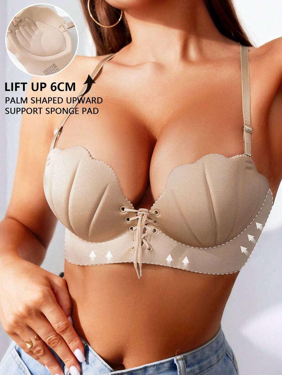 Women's Solid Color Wire-Free Bra, 1pc