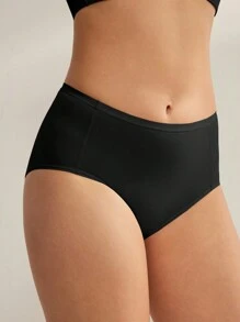 LUVLETTE 3 条装透气棉质基础款高腰三角裤女士内裤套装 - 蓝色款也适合少女、青少年和儿童 - 彩色 - 查看 5