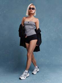 MISSGUIDED Street Jersey High Waist Knicker Shorts - Black - View 4