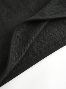 SHEIN Áo ba lỗ dệt kim có mũ trùm đầu có in chữ mùa hè của Tween Boys - màu đen - Xem 9