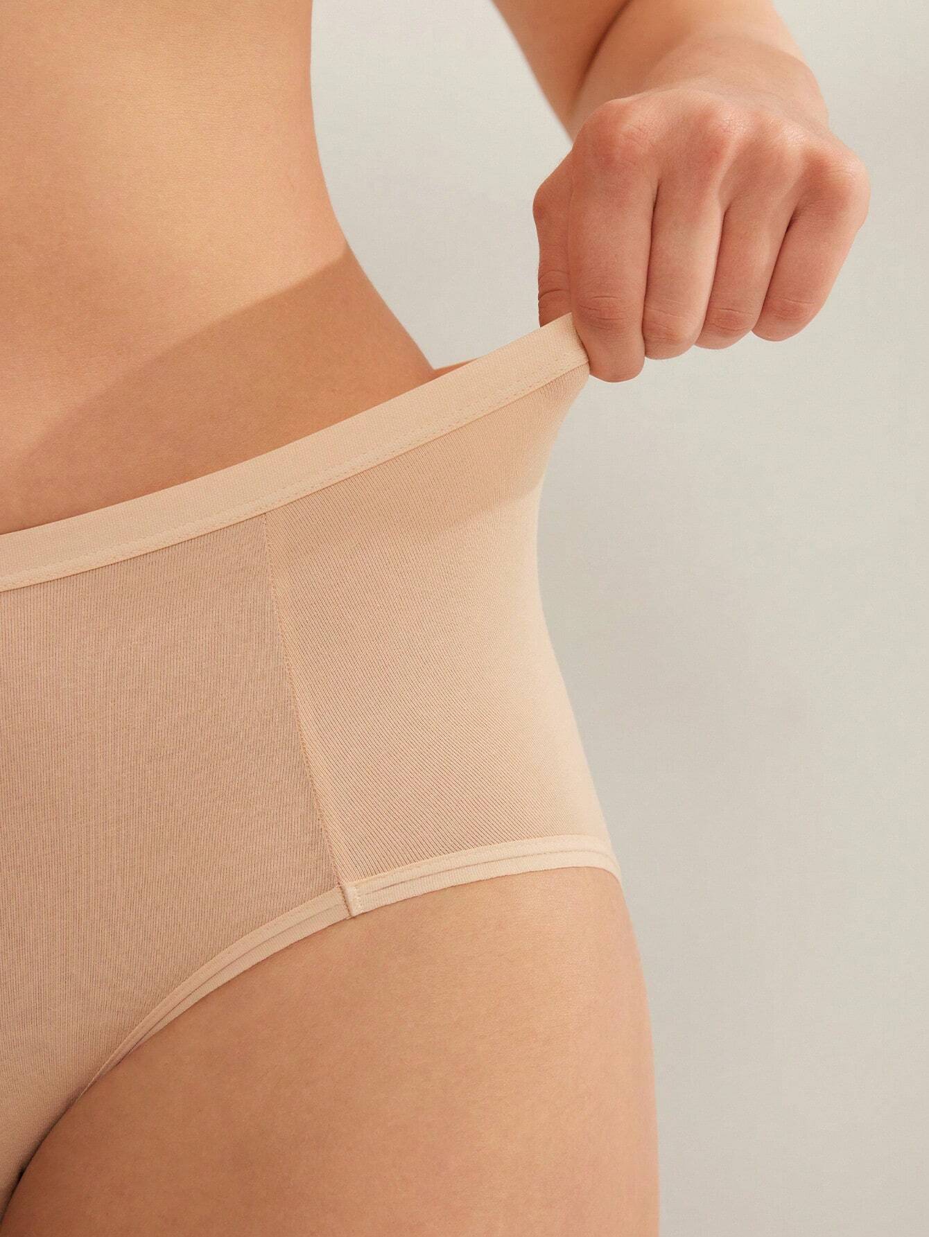 3-Pack Airy Cotton Basics High Waist Briefs Women Underwear Panties Set-Shades Of Blue Also Suitable For Teen Girl & Young & Kid
