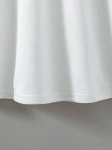 Vestido casual con cuello de polo blanco para adolescentes, apropiado para volver al colegio, vacaciones, verano y viajes