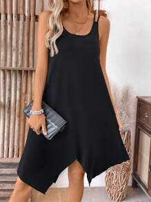SHEIN LUNE Robe décontractée de style vacances pour femme de couleur unie - Multicolore - Voir 1
