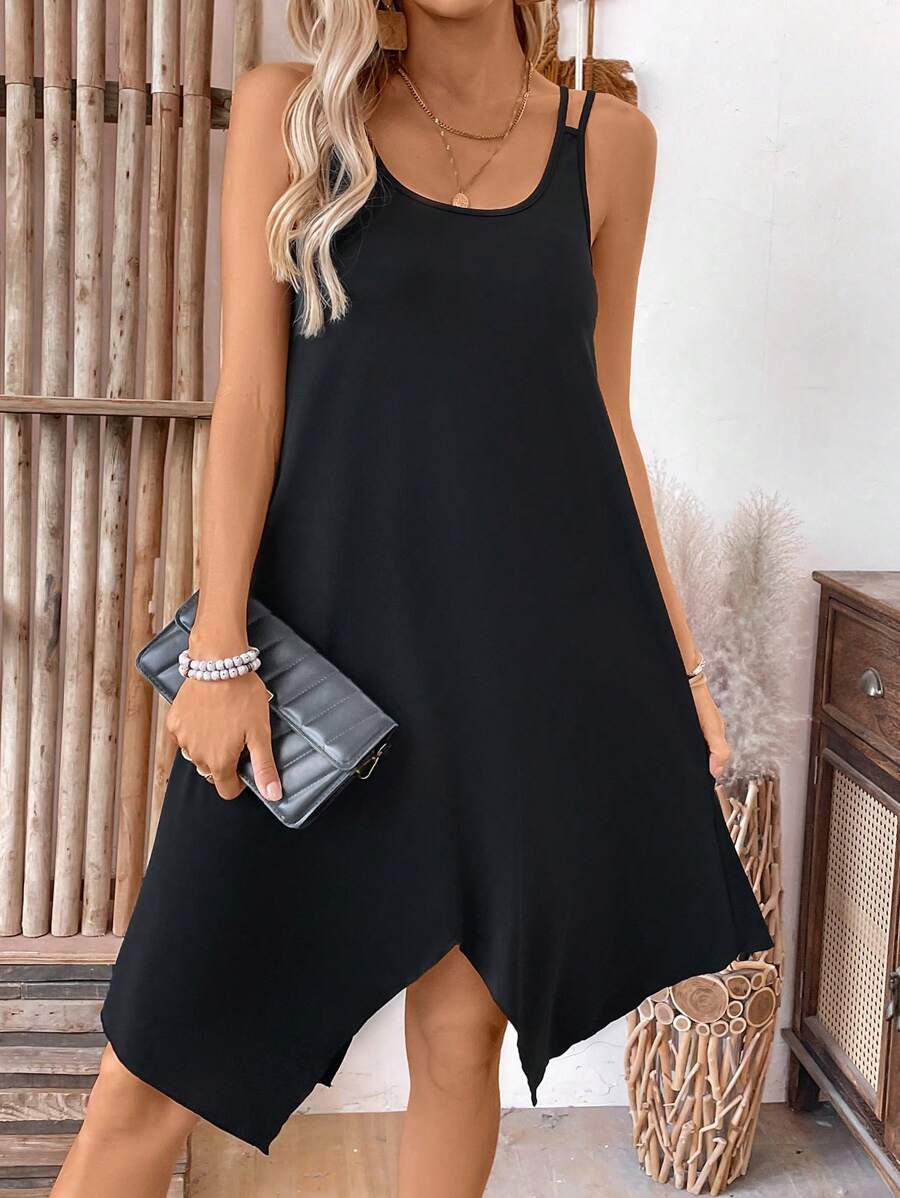 SHEIN LUNE Robe décontractée de style vacances pour femme de couleur unie - Multicolore - Voir 1