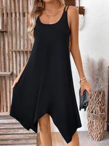SHEIN LUNE Robe décontractée de style vacances pour femme de couleur unie - Multicolore - Voir 3