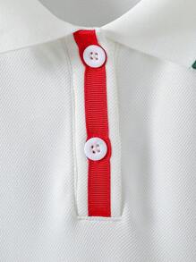 Vestido casual con cuello de polo blanco para adolescentes, apropiado para volver al colegio, vacaciones, verano y viajes