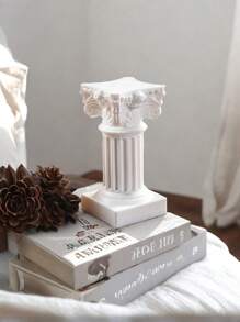 1 peça Mini Coluna Romana/Coluna Grega, Enfeite de Natal, Decoração de Escultura e Arquitetura Grega, Para Decoração de Mesa de Jantar de Casamento, Decoração de Arte em Resina para Micro Paisagem e Jardim - Multicolorido - Visão 3