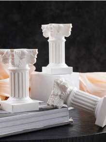 1 peça Mini Coluna Romana/Coluna Grega, Enfeite de Natal, Decoração de Escultura e Arquitetura Grega, Para Decoração de Mesa de Jantar de Casamento, Decoração de Arte em Resina para Micro Paisagem e Jardim - Multicolorido - Visão 5