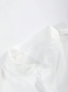 Men Floral Print Shirt & Drawstring Waist Pants Without Tee - Multicolor - View 3